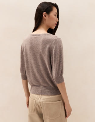 Cashmere Sparkle V-Neck T-Shirt