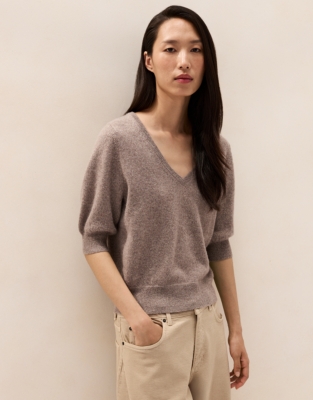Cashmere Sparkle V-Neck T-Shirt