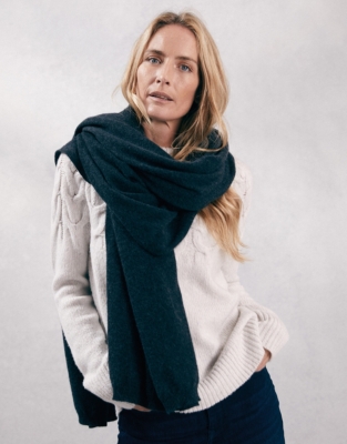 white company cashmere scarf