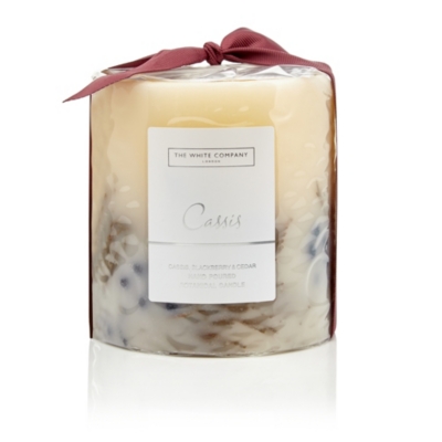 Cassis Pillar Botanical Candle Candles & Fragrance Sale The White
