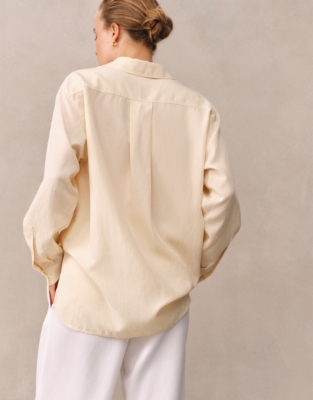 Casual Boyfriend Shirt With Linen