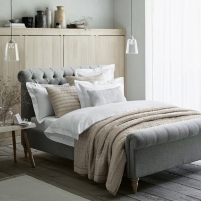 限定品 THE WHITE COMPANY キャベンディッシュ エジプシャンコットン キング デュベカバー 235x290cm Cavendish  egyptian cotton king duvet cover #WHITE SILVER