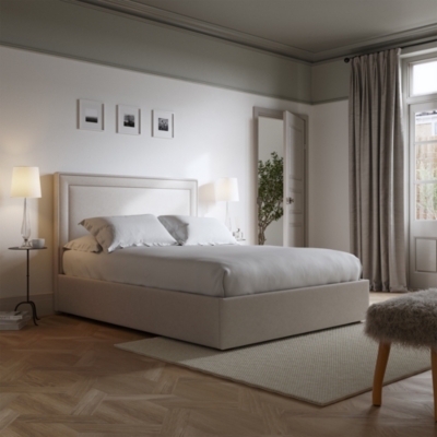 Cavendish Linen Bed – Light Leg