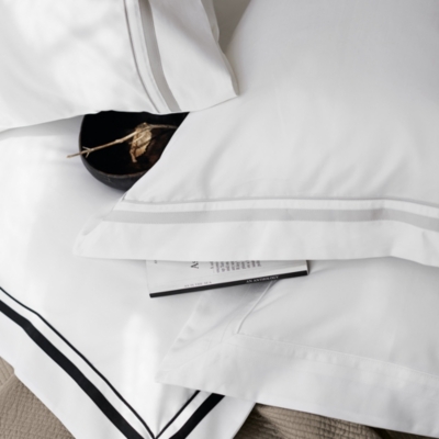 Cavendish Oxford Pillowcase with Border Single Cavendish Bed Linen