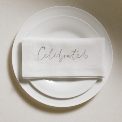 Celebrate Embroidered Napkins – Set of 4