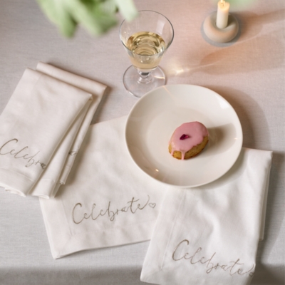Celebrate Embroidered Napkins – Set of 4
