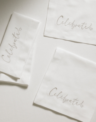 Celebrate Embroidered Napkins – Set of 4