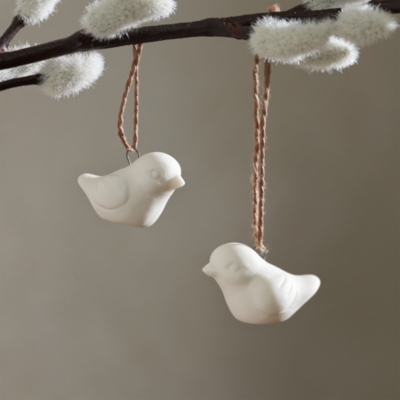 Ceramic Bird Decorations – Set of 6