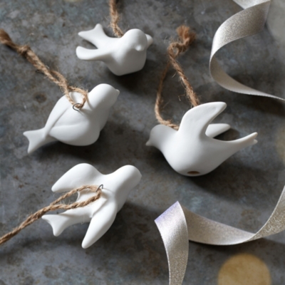 Ceramic Doves – Set of 4