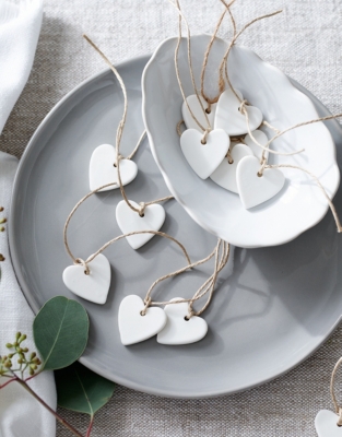 Ceramic Hearts – Set of 12