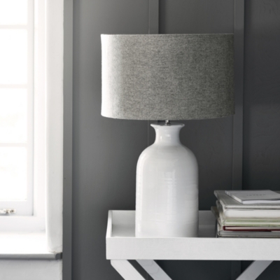 White Company Lamp Shades 58, Grey Herringbone Table Lamp