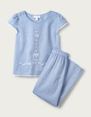 Chambray Embroidered Pyjamas (112yrs) Baby & Children's Sale The