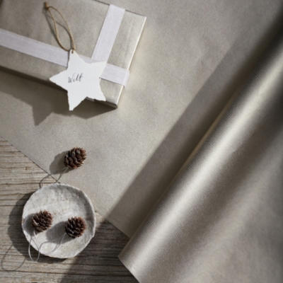 grey kraft wrapping paper