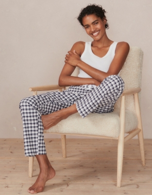 Check BrushedCotton Pajama Bottoms Sleepwear Sale The White Company US