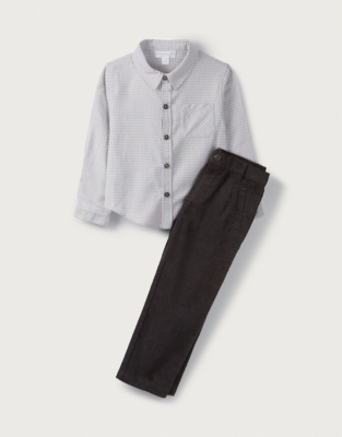 Image of Check Shirt & Pants Set (-yrs)