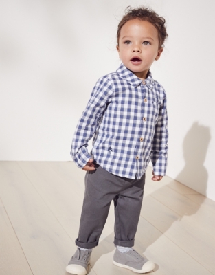Checked Shirt & Trouser Set Baby & Children's Sale The White Company UK