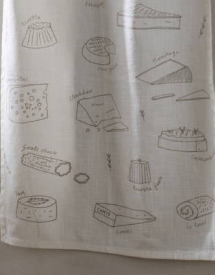 Cheese and Stripe Tea Towels – Set of 2