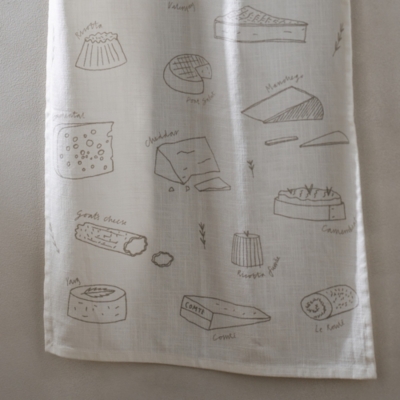 Cheese and Stripe Tea Towels – Set of 2