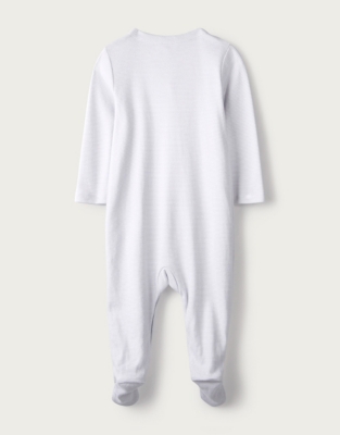 Cheetah Embroidered Pocket Sleepsuit | Newborn & Unisex | The White ...