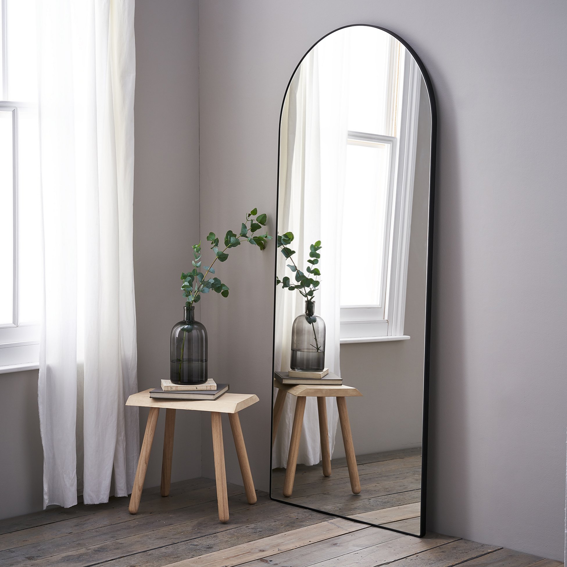 Chiltern Full Length Arch Mirror, White Company Over Mantle Mirror