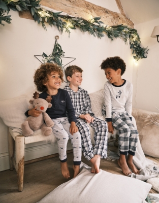 Christmas Tree Check Pyjamas 1 14yrs Children s Pyjamas The