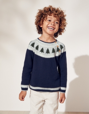 Christmas Tree Fair Isle Sweater (18mths–6yrs) | Children's Clothing Sale |  The White Company US