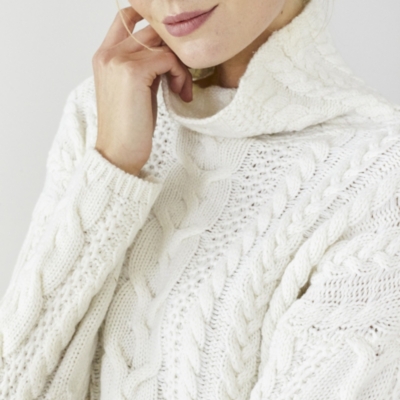 white chunky jumper