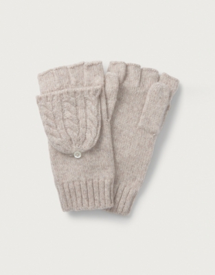 Chunky Cable Knit Mitten Gloves