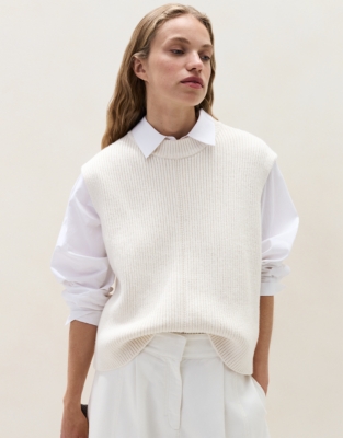 Chunky Knit Tank with Cotton