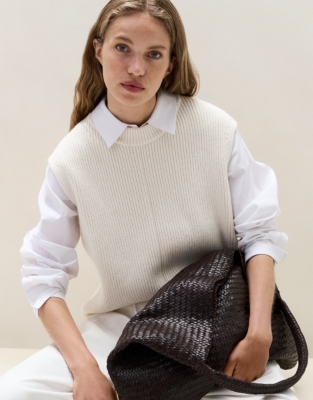 Chunky Knit Tank with Cotton