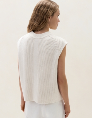 Chunky Knit Tank with Cotton
