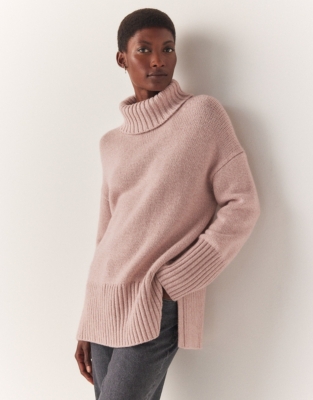 Chunky Roll Neck Jumper with Wool, Clothing Sale