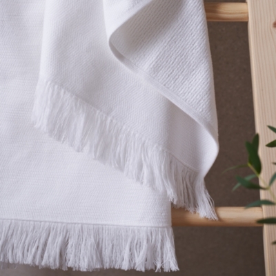 White fringe hand towels new arrivals