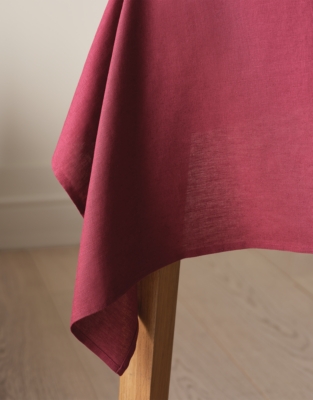 Claret Pure Linen Tablecloth
