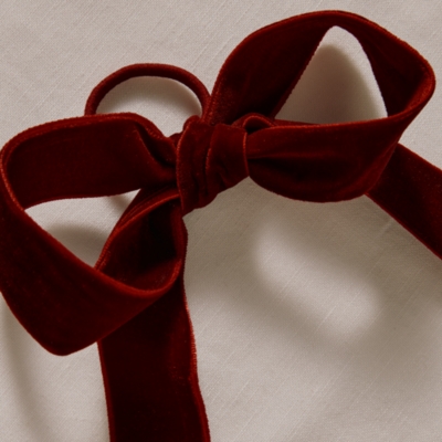 Claret Velvet Napkin Bows – Set of 6