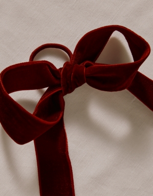 Claret Velvet Napkin Bows – Set of 6
