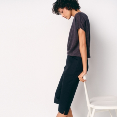 Classic Capri Trousers - Navy