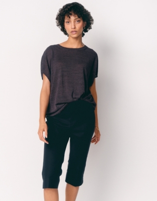Classic Capri Trousers - Navy
