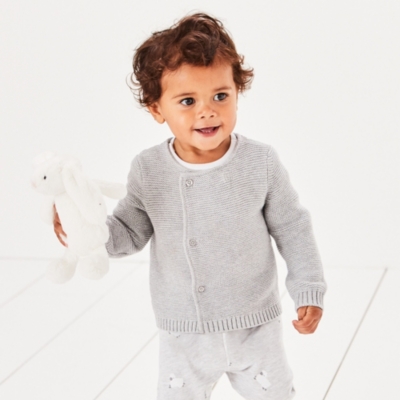 white company baby cardigan