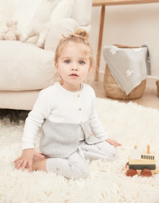 White company deals baby cardigan