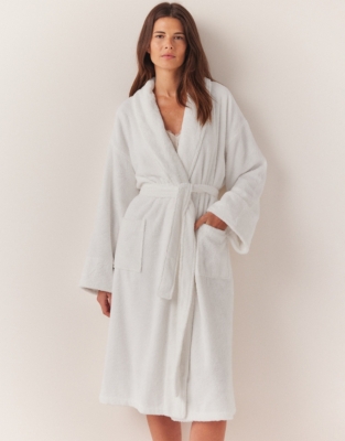 Classic Cotton Midi Robe | Robes & Dressing Gowns | The White Company UK