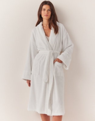 Classic Cotton Midi Robe Robes & Dressing Gowns The White Company UK