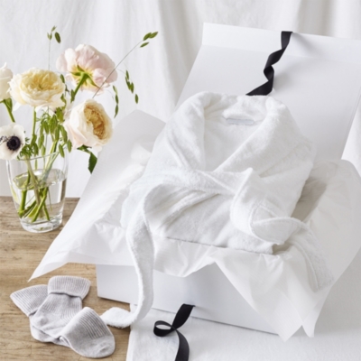 Classic Cotton Robe & Cashmere Bed Sock Gift Set