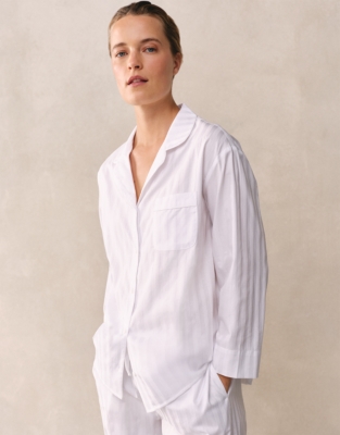 Classic Cotton Sateen Stripe Pajama Set