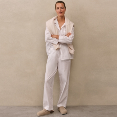 Classic Cotton Sateen Stripe Pyjama Set