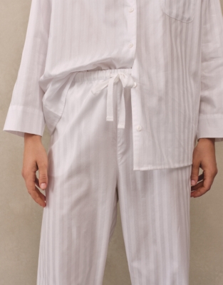 Classic Cotton Sateen Stripe Pyjama Set