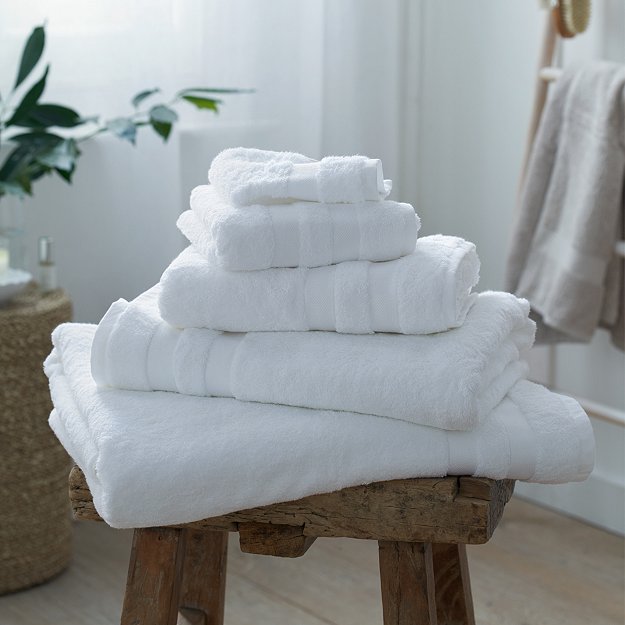 Classic Double Border Towels | Towels | The  White Company