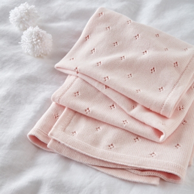 White company baby outlet blanket