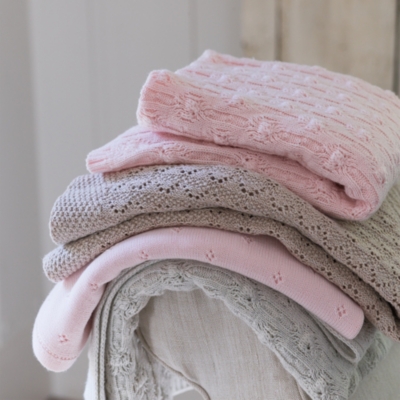 Classic Pink Pointelle Baby Blanket Children's Home Sale The White