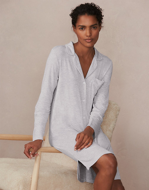 Classic Piping-Detail Jersey Nightshirt | Sleepwear Sale | The White  Company US